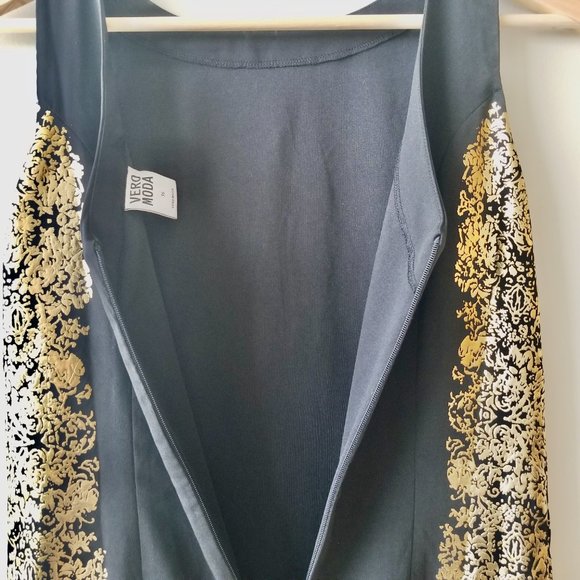 Host Pick Vero Moda Women's Statement Dress Gold - Picture 4 of 10